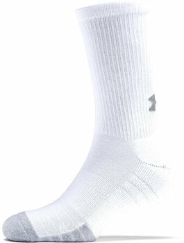 Fitness ponožky Under Armour UA HeatGear Crew 3-Pack White/Steel L Fitness ponožky - 4