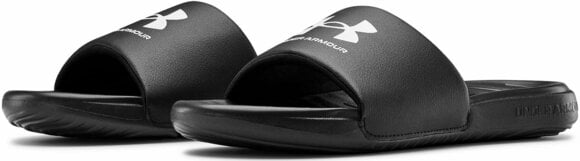 Slippers Under Armour Men's UA Ansa Fixed Slides Black/White 8 Slippers - 3