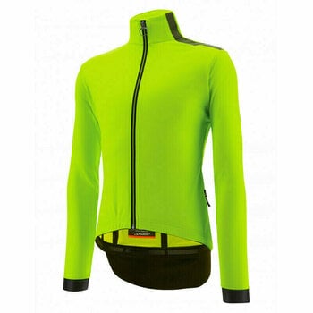 Biciklistička jakna, prsluk Santini Vega Multi Jacket with Hood Verde Fluo M Jakna - 2