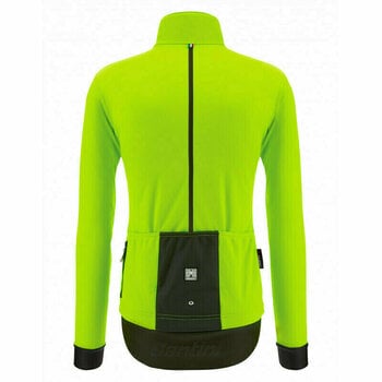 Fahrrad Jacke, Weste Santini Vega Multi Jacket with Hood Verde Fluo M Jacke - 3