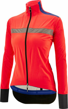 Cycling Jacket, Vest Santini Guard Neo Shell Woman Rain Jacket Granatina L Jacket - 2