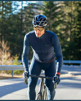 Cycling jersey Santini Colore Puro Long Sleeve Thermal Jersey Jacket Nautica 3XL - 5