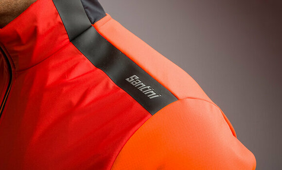 Cyklo-Bunda, vesta Santini Vega Absolute Jacket Bunda Arancio Fluo XL - 8