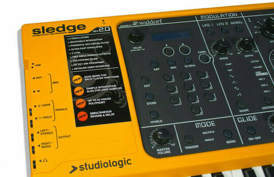 Sintetizador Studiologic Sledge 2 Yellow - 3