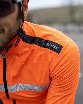 Casaco de ciclismo, colete Santini Guard Neo Shell Rain Jacket Verde Fluo M Casaco - 4