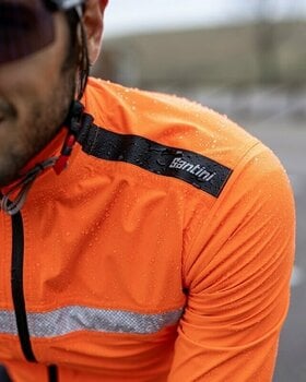 Cyklo-Bunda, vesta Santini Guard Neo Shell Rain Jacket Verde Fluo XL Bunda - 4