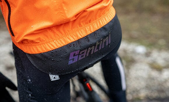 Cycling Jacket, Vest Santini Guard Neo Shell Rain Jacket Arancio Fluo M Jacket - 6