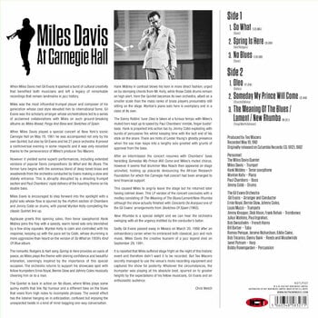 LP Miles Davis - At Carnegie Hall (LP) - 2
