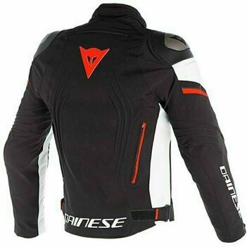 Tekstilna jakna Dainese Racing 3 D-Dry Black/White/Fluo Red 44 Tekstilna jakna - 2