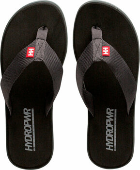 Mens Sailing Shoes Helly Hansen Men's Seasand HP Flip-Flops Black/Ebony/Light Grey 46,5 - 6