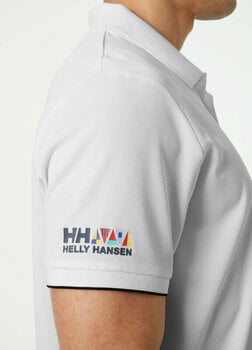 T-Shirt Helly Hansen Men's Ocean Quick-Dry Polo T-Shirt White/Grey L - 4