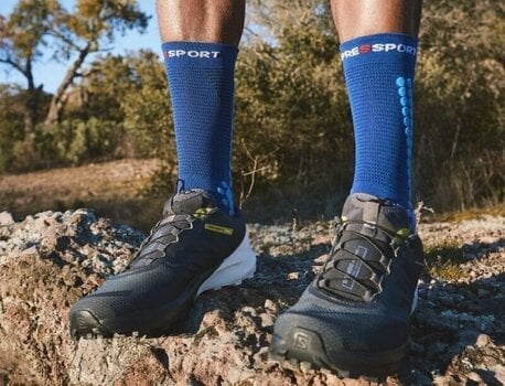 Juoksusukat Compressport Pro Racing Socks v4.0 Trail Sodalite/Fluo Blue T2 Juoksusukat - 2