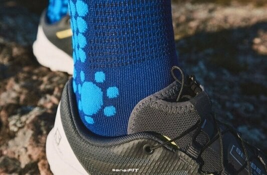 Juoksusukat Compressport Pro Racing Socks v4.0 Trail Sodalite/Fluo Blue T2 Juoksusukat - 3