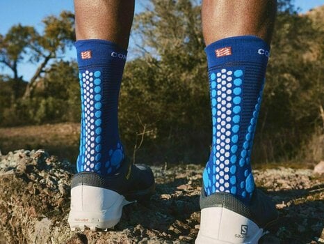 Juoksusukat Compressport Pro Racing Socks v4.0 Trail Sodalite/Fluo Blue T2 Juoksusukat - 4