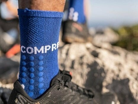 Hardloopsokken Compressport Ultra Trail Socks Blue Melange T1 Blue Melange T1 Hardloopsokken - 4