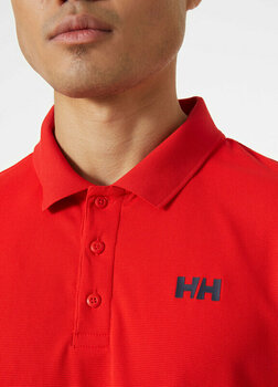 Camisa Helly Hansen Men's Ocean Quick-Dry Polo Camisa Alert Red 2XL - 3