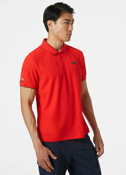 T-Shirt Helly Hansen Men's Ocean Quick-Dry Polo T-Shirt Alert Red 2XL - 5