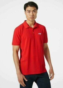 T-Shirt Helly Hansen Men's Malcesine Polo T-Shirt Alert Red L - 5
