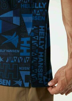 T-Shirt Helly Hansen Men's Newport Polo T-Shirt Ocean Burgee Aop M - 3