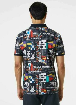 T-Shirt Helly Hansen Men's Newport Polo T-Shirt Navy Burgee Aop 2XL - 5