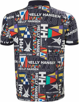 T-Shirt Helly Hansen Men's Newport Polo T-Shirt Navy Burgee Aop L - 2