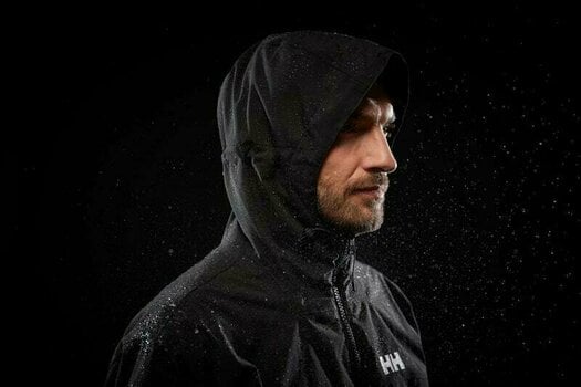 Ulkoilutakki Helly Hansen Men's Move Hooded Rain Jacket Black L Ulkoilutakki - 9