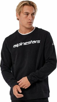 Sweater Alpinestars Linear Crew Fleece Black/White S Sweater - 2
