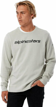 Sweatshirt Alpinestars Linear Crew Fleece Silver/Black S Sweatshirt - 2