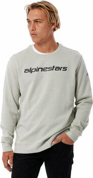 Sweatshirt Alpinestars Linear Crew Fleece Silver/Black 2XL Sweatshirt - 2
