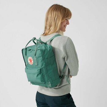 Lifestyle Backpack / Bag Fjällräven Kånken Foliage Green/Peach Sand 16 L Backpack - 12