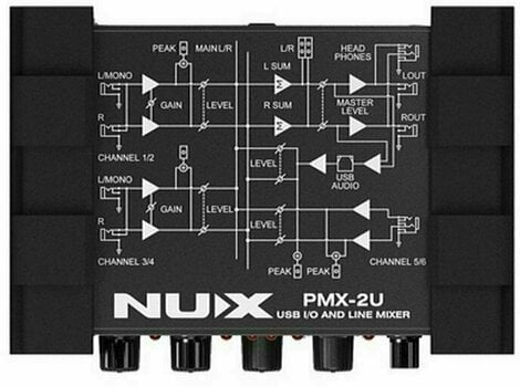 Mixningsbord Nux PMX-2U USB I/O Line Mixer - 3