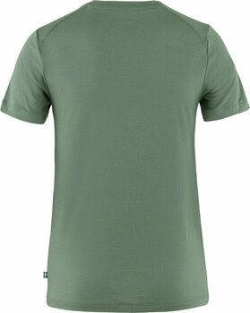 Outdoor T-Shirt Fjällräven Abisko Wool Fox SS W Patina Green/Terracotta Brown XS Outdoor T-Shirt - 2