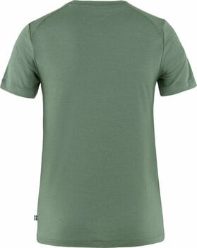 Outdoor T-Shirt Fjällräven Abisko Wool Fox SS W Patina Green/Terracotta Brown L Outdoor T-Shirt - 2