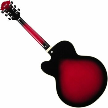 Semi-akoestische gitaar Ibanez AF75-TRS Transparent Red Sunburst - 2