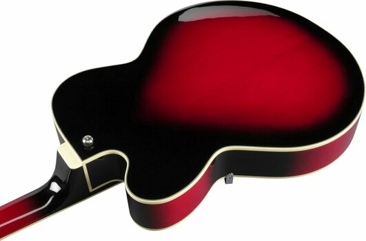 Semi-akoestische gitaar Ibanez AF75-TRS Transparent Red Sunburst - 5