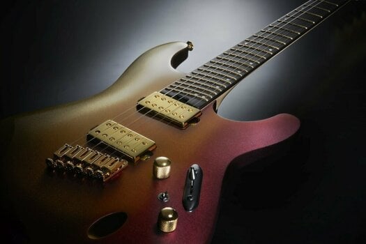 Guitarra elétrica multiescala Ibanez SML721-RGC Rose Gold Chameleon - 13