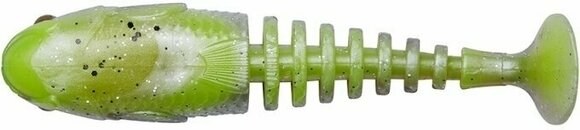 Isca de borracha Savage Gear Gobster Shad 5 pcs Green Pearl Yellow 7,5 cm 5 g - 4