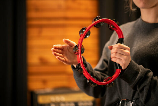 Classical Tambourine Meinl HTMT1R Headliner Series Hand Held ABS Tambourine - 8