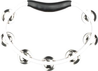 Classical Tambourine Meinl HTMT1WH Headliner Series Hand Held ABS White Classical Tambourine - 1