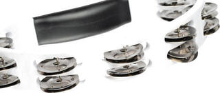Classical Tambourine Meinl HTMT1WH Headliner Series Hand Held ABS White Classical Tambourine - 5