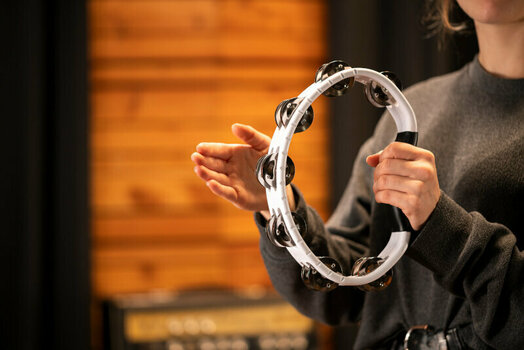 Classical Tambourine Meinl HTMT1WH Headliner Series Hand Held ABS Tambourine - 8