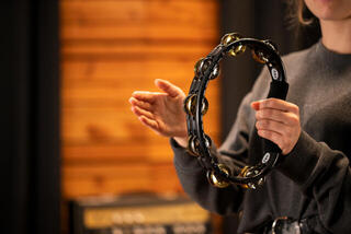 Classical Tambourine Meinl TMT1M-BK Recording-Combo Hand Held ABS Black Classical Tambourine - 7