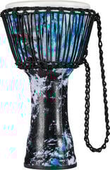 Djembe Meinl PADJ8-M-F 10" Rope Tuned Travel Series Djembe Galactic Blue Tie Dye 10" Djembe - 1