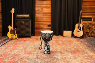 Djembe Meinl PADJ8-M-F 10" Rope Tuned Travel Series Djembe Galactic Blue Tie Dye 10" Djembe - 5