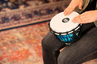 Djembe Meinl JRD-GB 7" Jr. Djembe Galactic Blue Tie Dye 7" Djembe - 6
