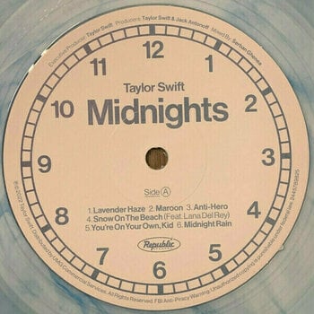 Vinylplade Taylor Swift - Midnights (Moonstone Blue Coloured) (LP) - 4