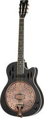 Resonaattorikitara Ortega RRG40CE-DBK Distressed Black Satin Resonaattorikitara - 2