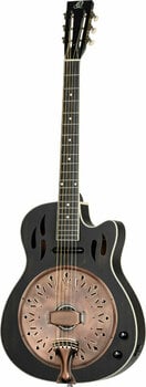Resonator Guitar Ortega RRG40CE-DBK Distressed Black Satin - 3
