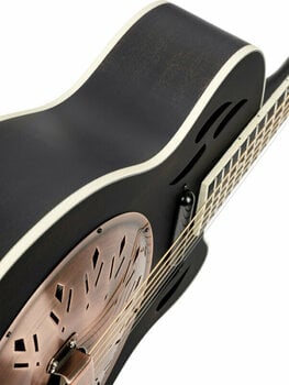 Guitarra ressonadora Ortega RRG40CE-DBK Distressed Black Satin - 10