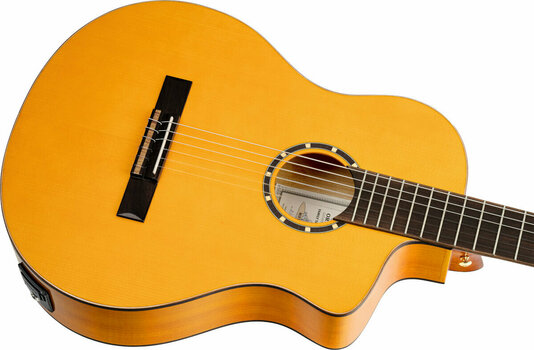 Elektro-klasszikus gitár Ortega RCE170F 4/4 Stain Yellow - 8